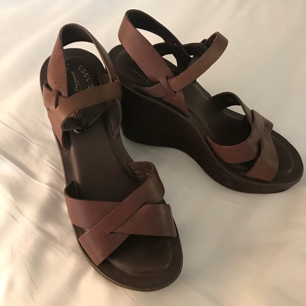 Kork-Ease size 7 Brown Suede Wedge Heel